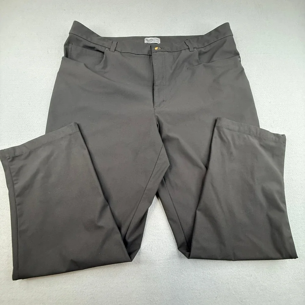 VRST Athletic Pants Mens 40x30 Black 5-Pocket Commuter Performance Trousers